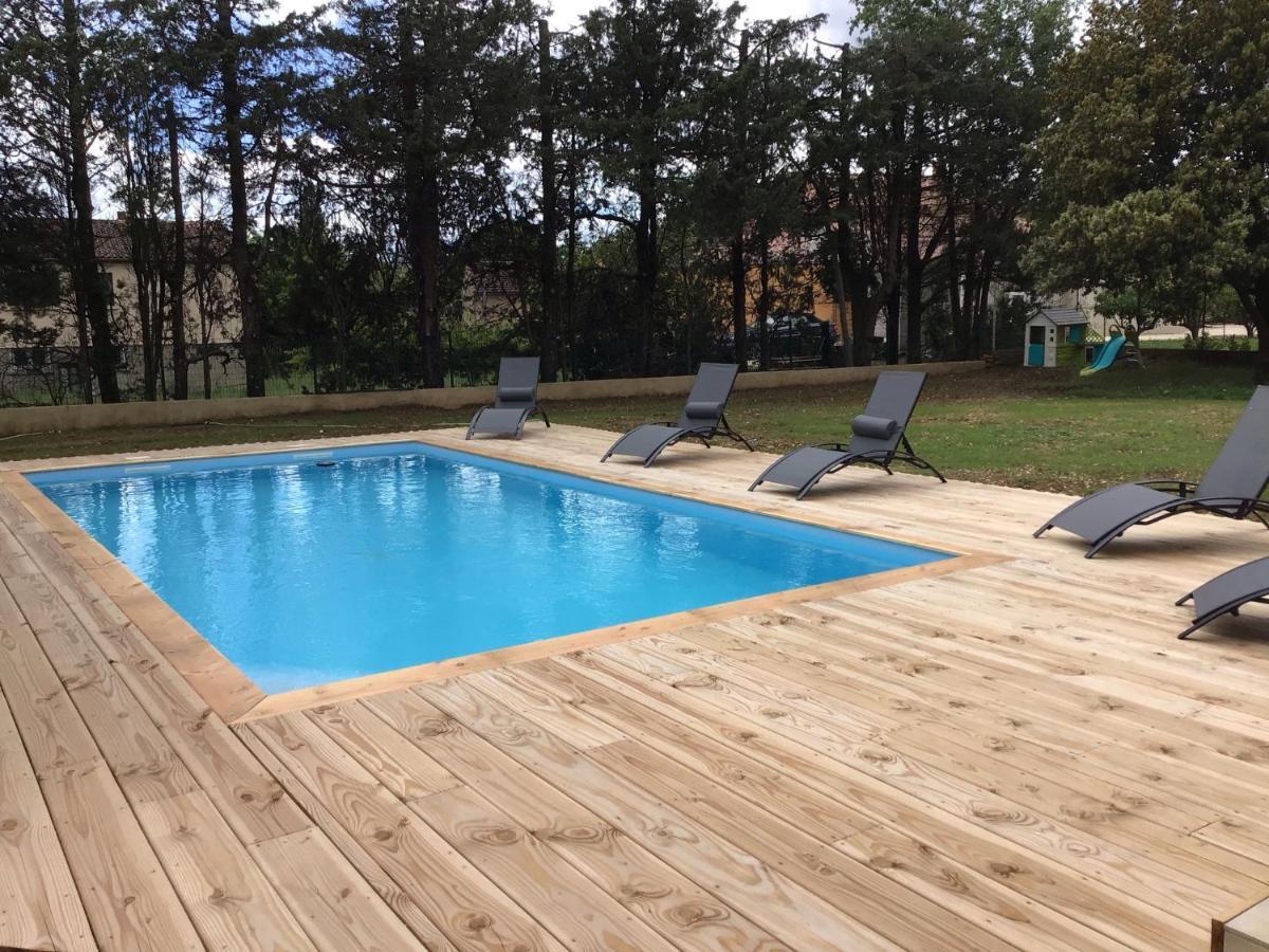 Maison de vacances10 pers piscine au calme 4 Etoiles Saint-Laurent-la-Vernède Extérieur photo