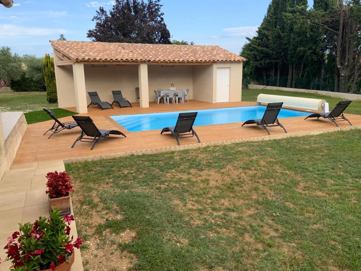 Maison de vacances10 pers piscine au calme 4 Etoiles Saint-Laurent-la-Vernède Extérieur photo